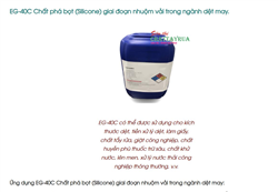 EG-40C Chất phá bọt (Silicone) giai đoạn nhuộm vải trong ngành dệt may